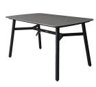 AKS Richfield Diningtisch 140x80x75 cm Aluminium dunkelgrau Tischplatte grau