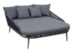 AKS Valence Daybed 161x173x72 cm Rope dunkelgrau Kissen grau