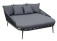 AKS Valence Daybed 161x173x72 cm Rope dunkelgrau Kissen grau