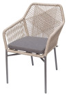 AKS Barly Stapelsessel_59x65x87 cm_Rope creme_Kissen grau_