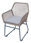 AKS Nantes Diningsessel 58x62x83 cm Rope beige Kissen beige