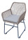 AKS Nantes Diningsessel 58x62x83 cm Rope beige Kissen beige