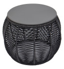 AKS Beistelltisch 48x40 cm Rope grau Tischplatte aus Metall grau
