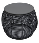 AKS Beistelltisch 48x40 cm Rope dunkelgrau Tischplatte aus Metall grau
