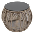 AKS Beistelltisch 48x40 cm Rope creme Tischplatte aus Metall grau