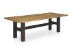 AKS Graham Diningtisch 240x100x76 cm Alminium charcoal Teaktischplatte