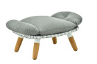 AKS Alba Loungehocker Geflecht graumix 73,5x49x40 cm