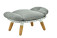 AKS Alba Loungehocker Geflecht graumix 73,5x49x40 cm