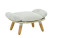 AKS Alba Loungehocker Geflecht beigemix 73,5x49x40 cm