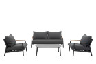 AKS Trentino Loungeset 4-teilig grau