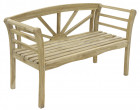 AKS Bergfried Sitzbank Teakholz gebürstet 130x53x83 cm