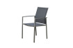 AKS Clark Diningsessel 55,5x62,5x90 cm Edelstahl anthrazit Textilen anthrazit HPL Armlehen