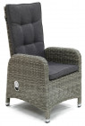 AKS Cleveland Diningsessel Move Positionsstuhl Polyrattan grau