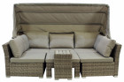 AKS Cube Loungegruppe Aluminium Polyrattan Kunstoffgeflecht grey shell