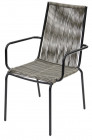 AKS Dexter Diningsessel Polyrattan Kunstoffgeflecht Stahl schwarz 70x57x86