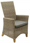 AKS Genova Diningsessel Move Positionsstuhl Polyrattan hellgrau