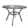 AKS Gomera Bistrotisch Aluminium Polyrattan Kunstoffgeflecht cappuccino 105 cm