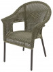 AKS Gomera Stapelsessel Aluminium Polyrattan Kunstoffgeflecht taupe