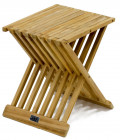 AKS Klapphocker Teakholz natur 40x34x45 cm