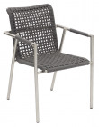AKS Lucca Diningsessel Rope Aluminium dunkelgrau 64x56x81 cm