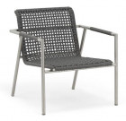 AKS Lucca Loungesessel Edelstahl dunkelgrau 76x70x75 cm