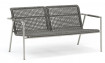 AKS Lucca Loungesofa Rope Aluminium dunkelgrau 76x75x150 cm
