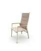 AKS Mira Diningmovesessel creme/beige gepolstert Teakarm
