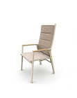AKS Mira Diningmovesessel creme/beige gepolstert Teakarm