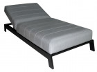 AKS Ottawa Sonnenliege Aluminium dunkelgrau 192x83x62 cm