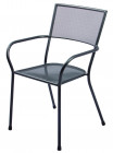 AKS Pisa Stapelsessel Stahl grau 57x56x87 cm