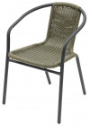 AKS Ravenna Bistrostuhl Polyrattan Kunstoffgeflecht Aluminium braun