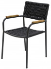 AKS Rochester Diningsessel Polyrattan Kunstoffgeflecht Aluminium anthrazit