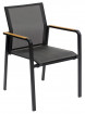 AKS Sarina Diningsessel Aluminium Textilen schwarz 62x56,5x85 cm