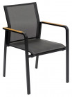 AKS Sarina Diningsessel Aluminium Textilen schwarz 62x56,5x85 cm