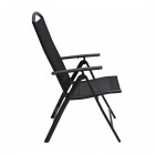 AKS Sirius Klappsessel Aluminium anthrazit Textilen schwarz 67x61,5x111 cm