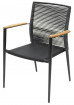 AKS Victoria Diningsessel Aluminium Textilen schwarz 61x60x85 cm