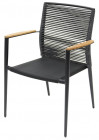 AKS Victoria Diningsessel Aluminium Textilen schwarz 61x60x85 cm