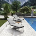AKS Lucca Sonnenliege Rope Edelstahl dunkelgrau 202x66x95 cm